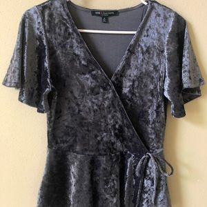 Pacsun Crushed Velvet Wrap Shirt